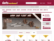 Tablet Screenshot of dartswarehouse.com